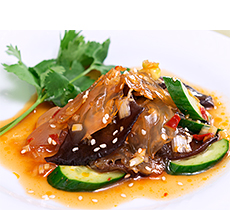 上海風 コリコリクラゲと生キクラゲの和え物〜黒酢風味